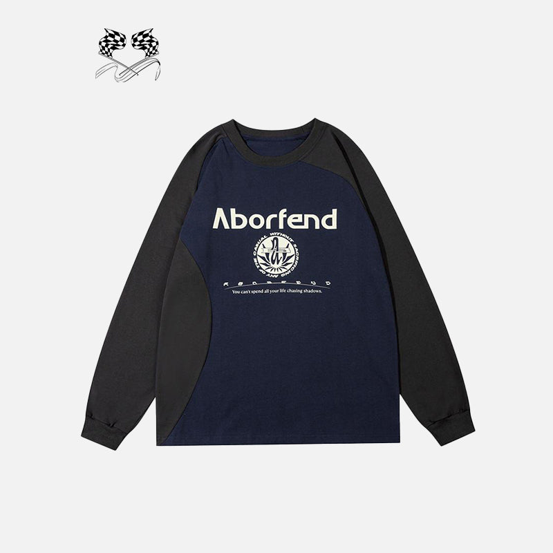 Patchwork Splicing Color Sweatshirt