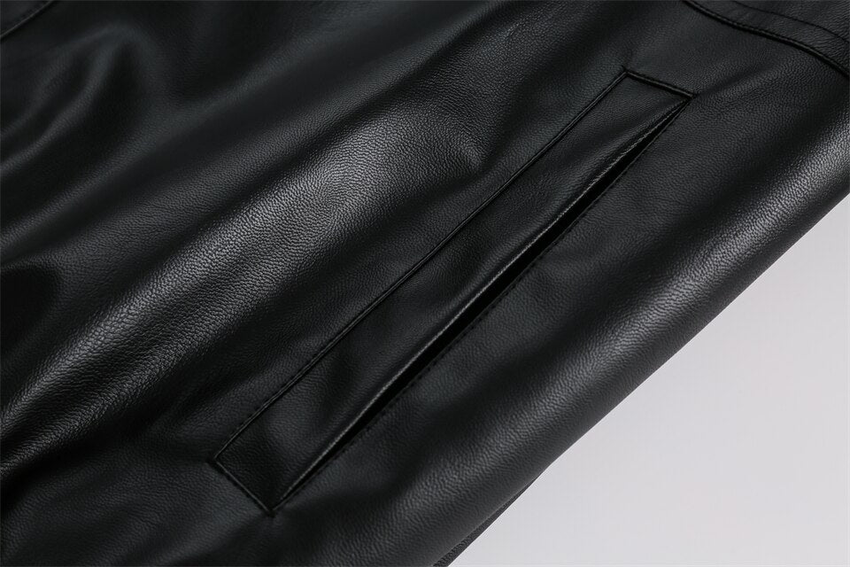 Retro Black Waterproof Leather Jacket