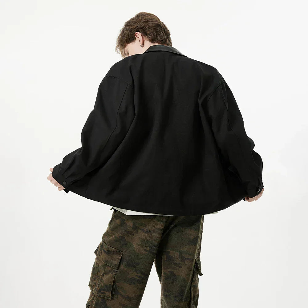 Streetwear Cool Windproof High Quality Cotton Patched Jacket