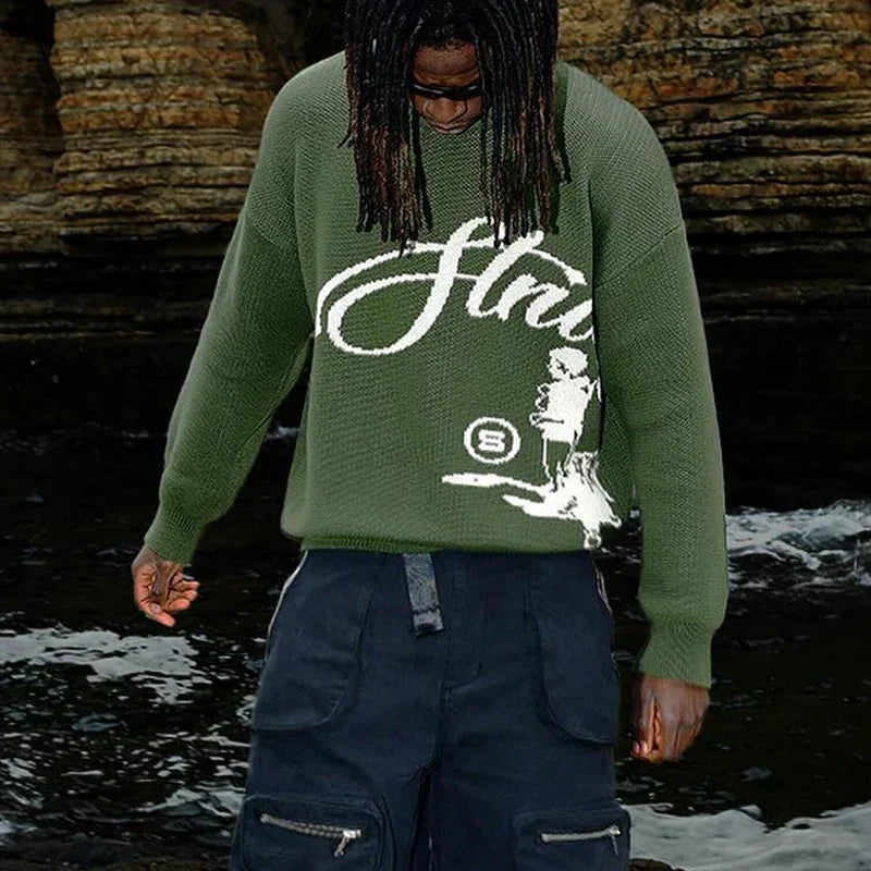 Retro Punk Knitted Sweater