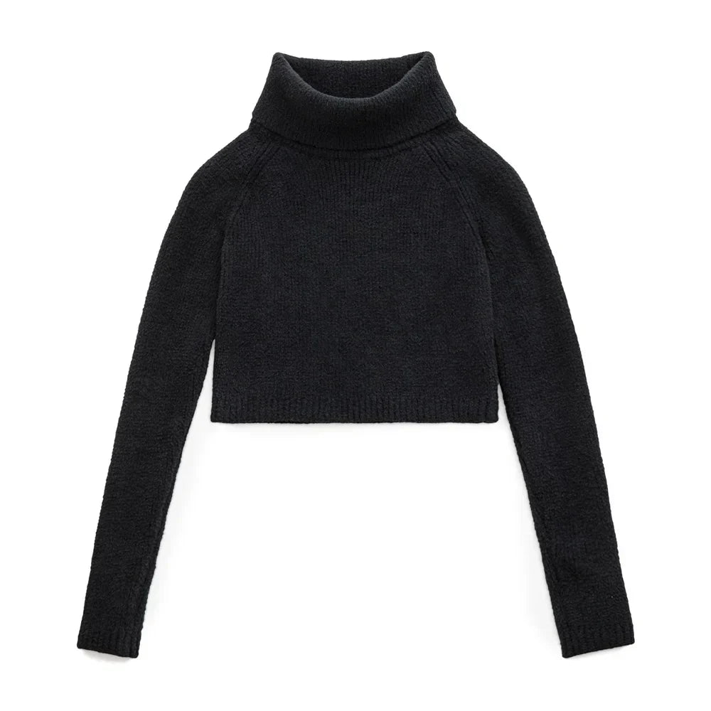Cozy Solid Color Turtleneck Sweater