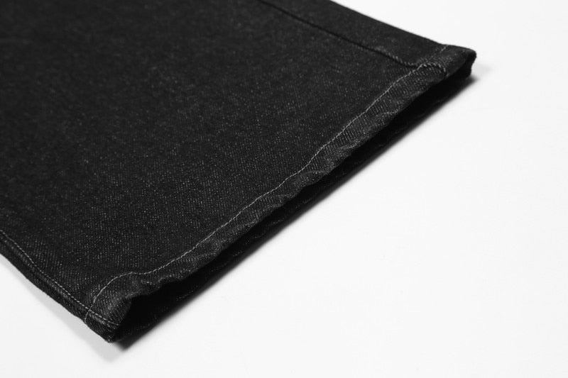 Black Baggy Star Denim Jeans