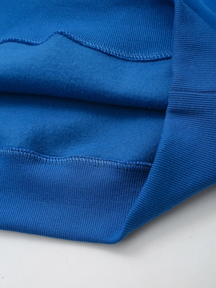 Blue Letter Fleece Oversize Sweatshirt