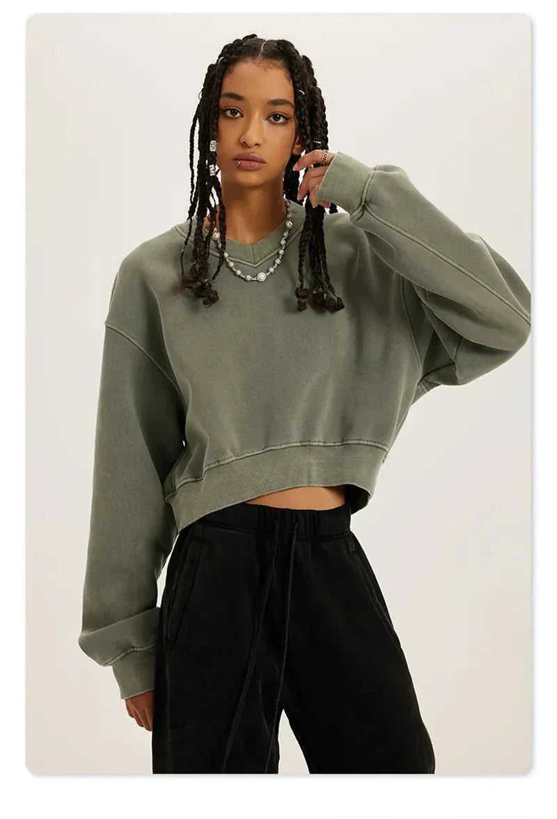 Women's Fleece Cropped Sweatshirt