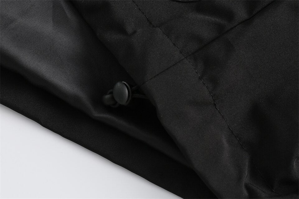 Black Zip-up Denim Jacket