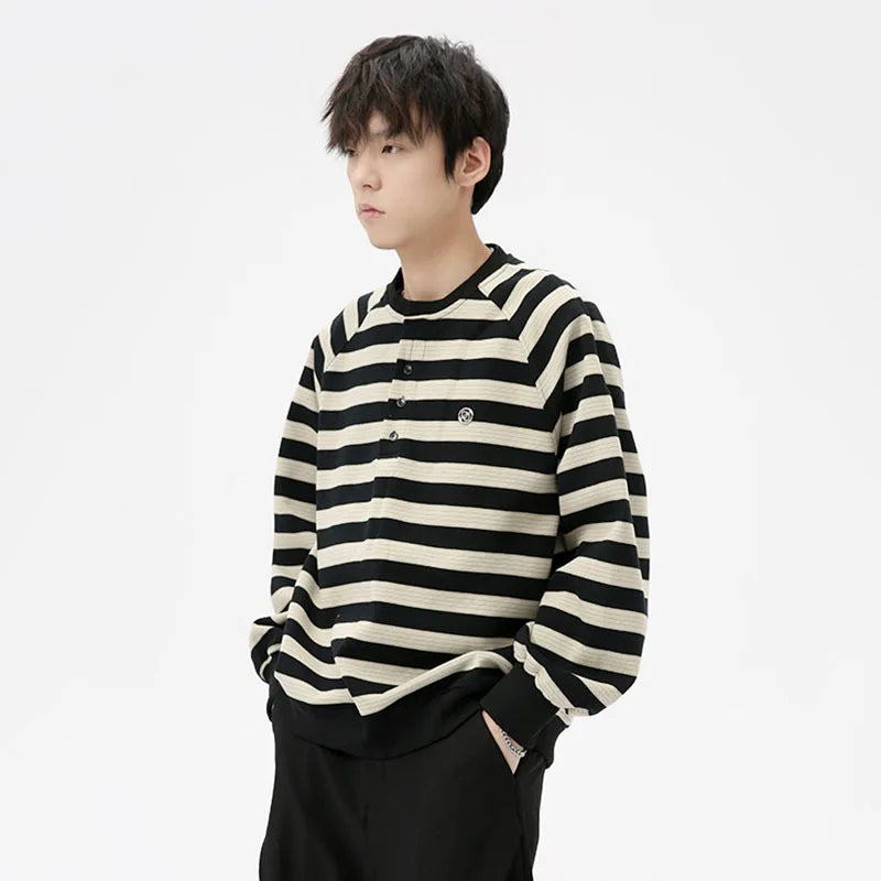 Striped Long-Sleeve Sweatshirt