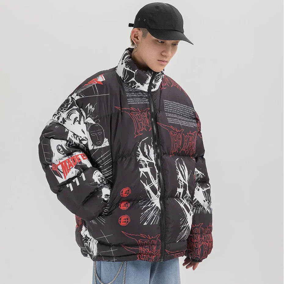 Chaos Graphic Puffer Jacket