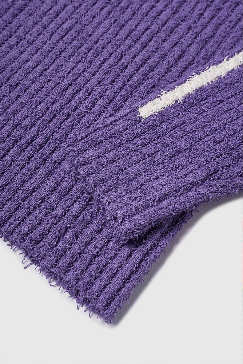 Textured Stripe Knitted Sweater