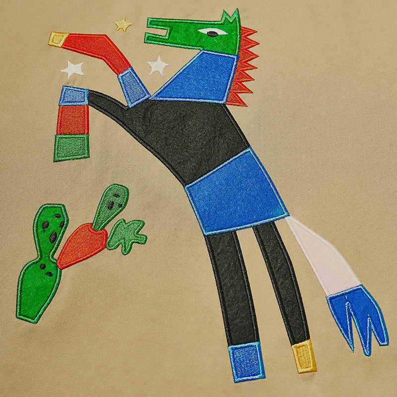 Embroidered Bird And Palm Tree Jacket