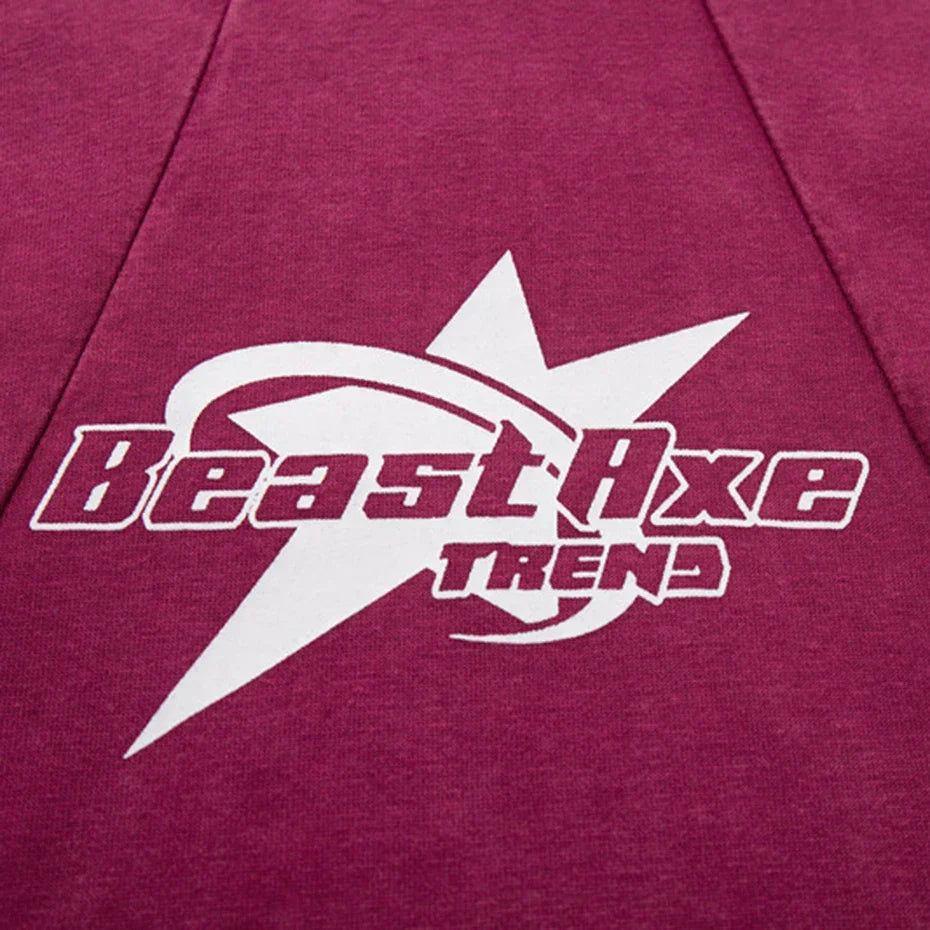 Star Emblem Contrast Hoodie