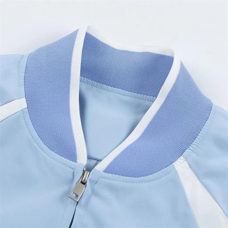 Oversize Bomber Coat & Baseball Uniform Designer Jacket