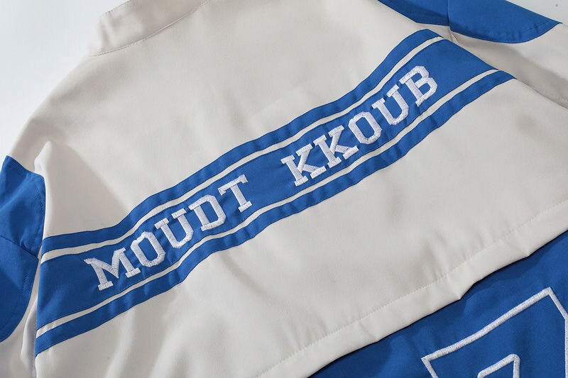 Detachable Motorcycle Crop Varsity Jacket