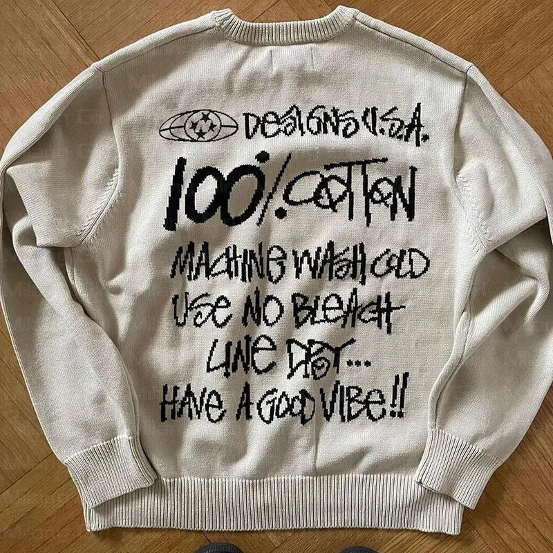 Cozy Winter Letter Graphic Sweatshirt