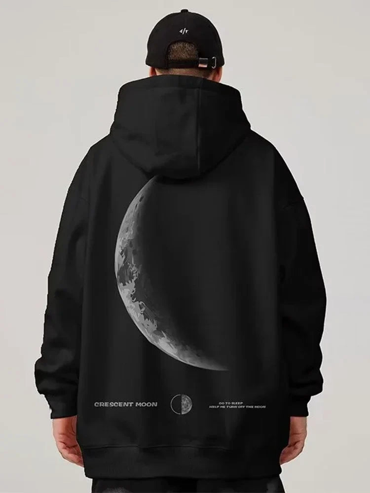 Y2K Crescent Moon Gothic Hoodie