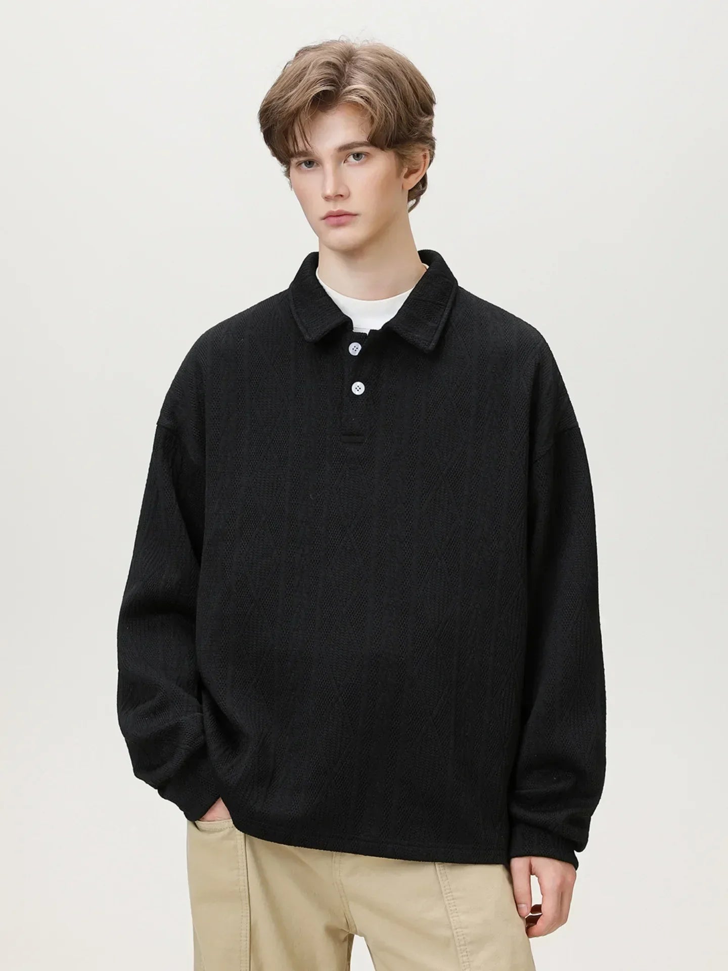 Casual Ancient Money Lapel Collar Sweatshirt