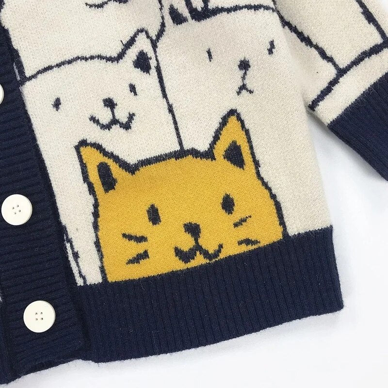 Knitted Cats Sweater