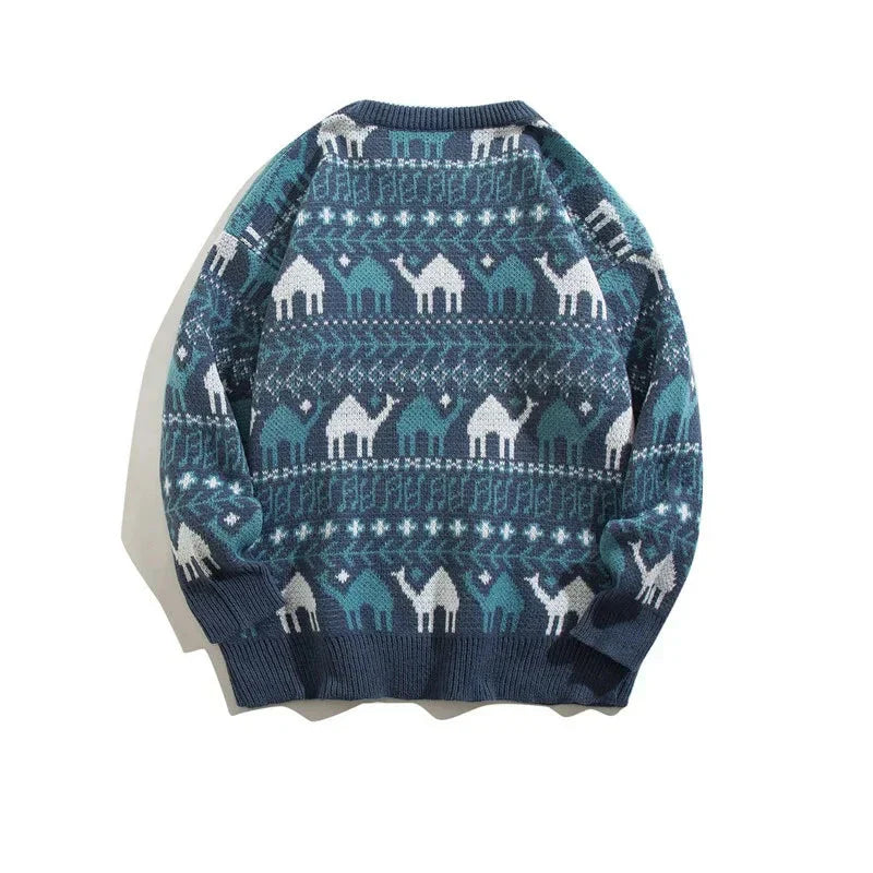 Men Cozy Winter Knit Pullover Sweater