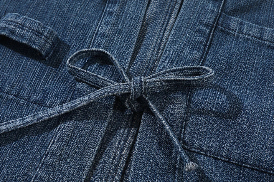 Relaxed Utility Wrap Denim Jacket