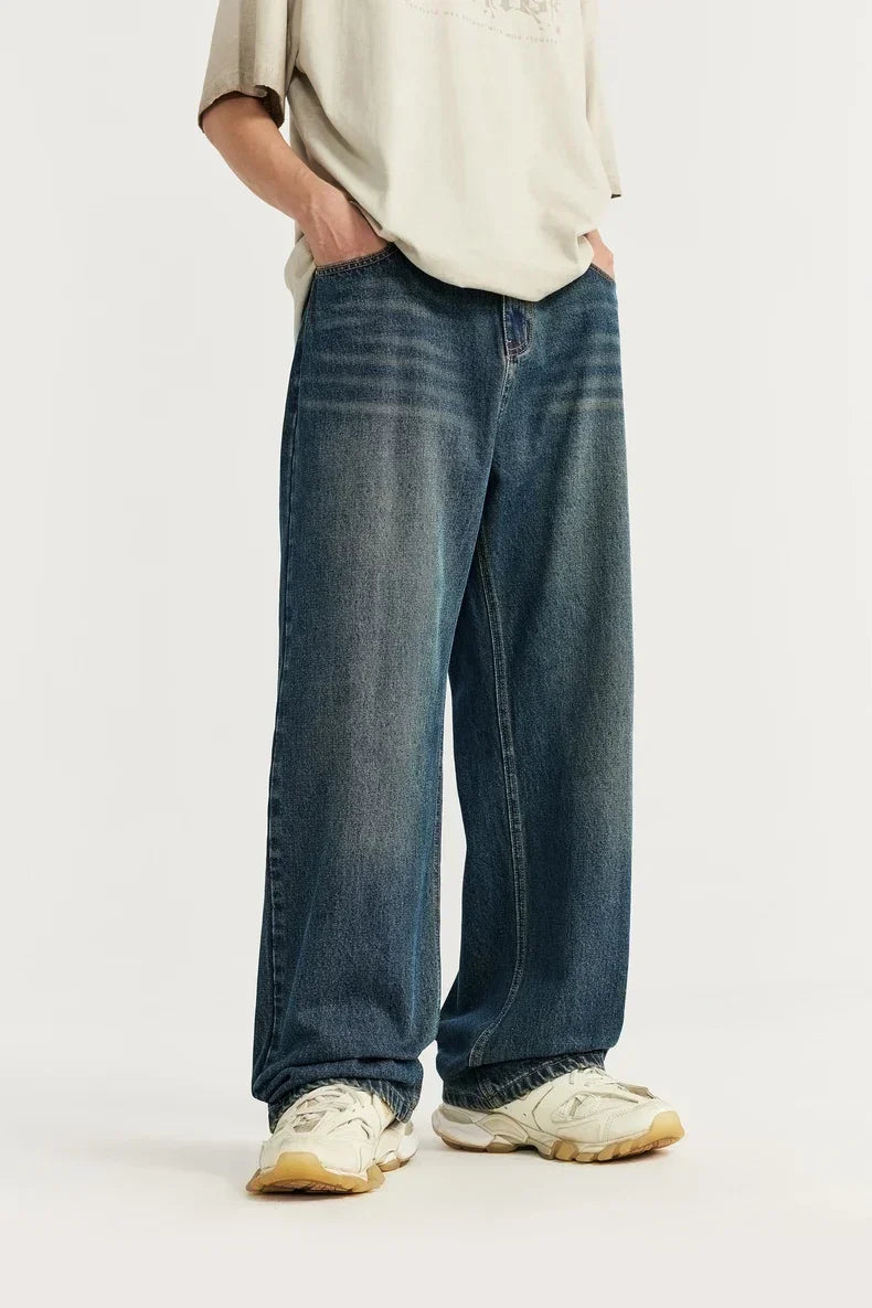 Washed Vintage Loose Jeans