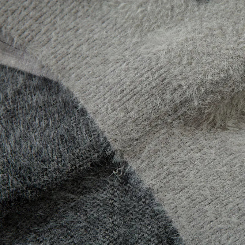 Cozy Lightning Mohair Knitted Sweater