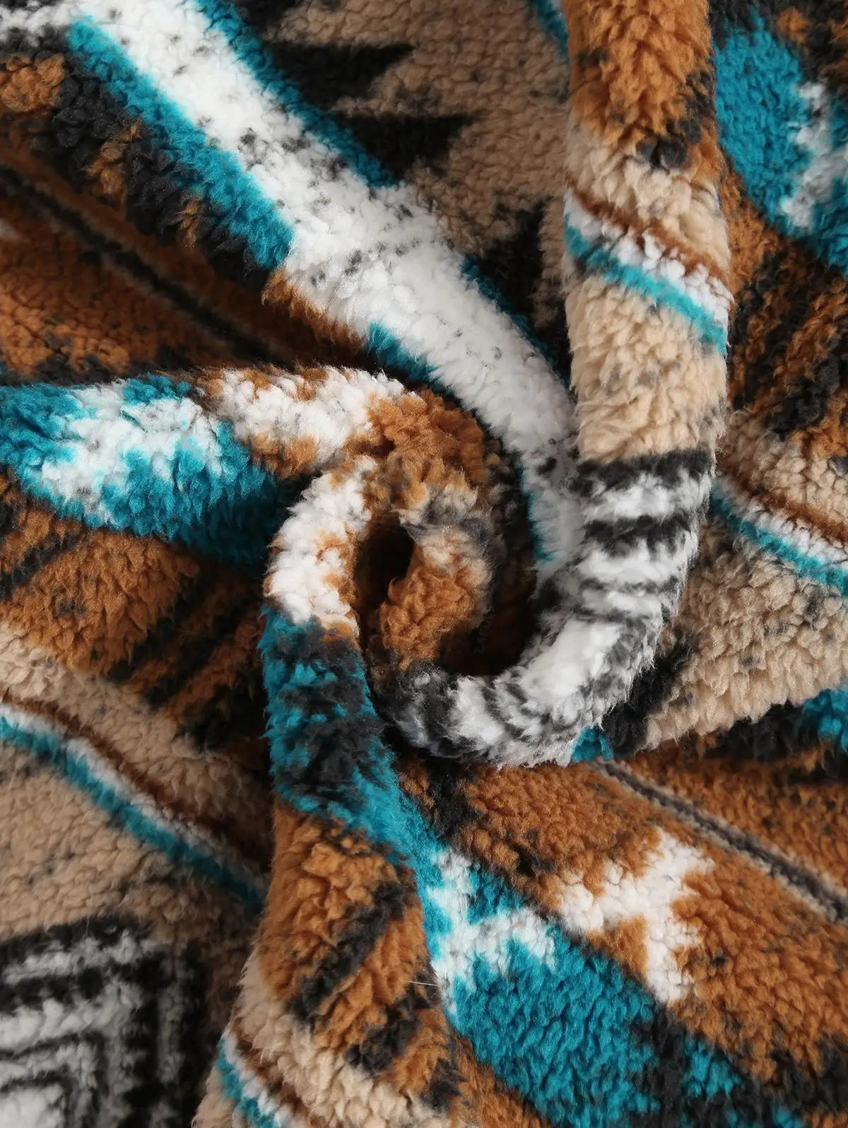 Men's Aztec Print Polar Fleece Sweatshirt