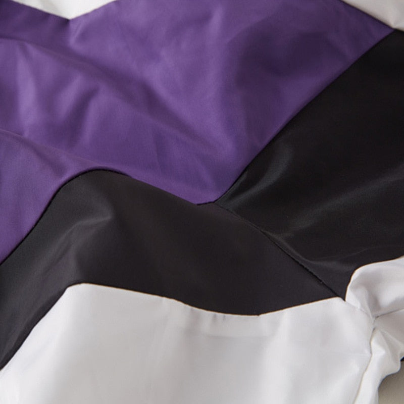 Patchwork Color Block Windbreaker Jacket