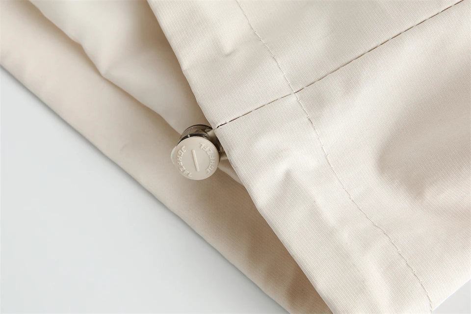 Patchwork Solid Thin Windbreaker Jacket