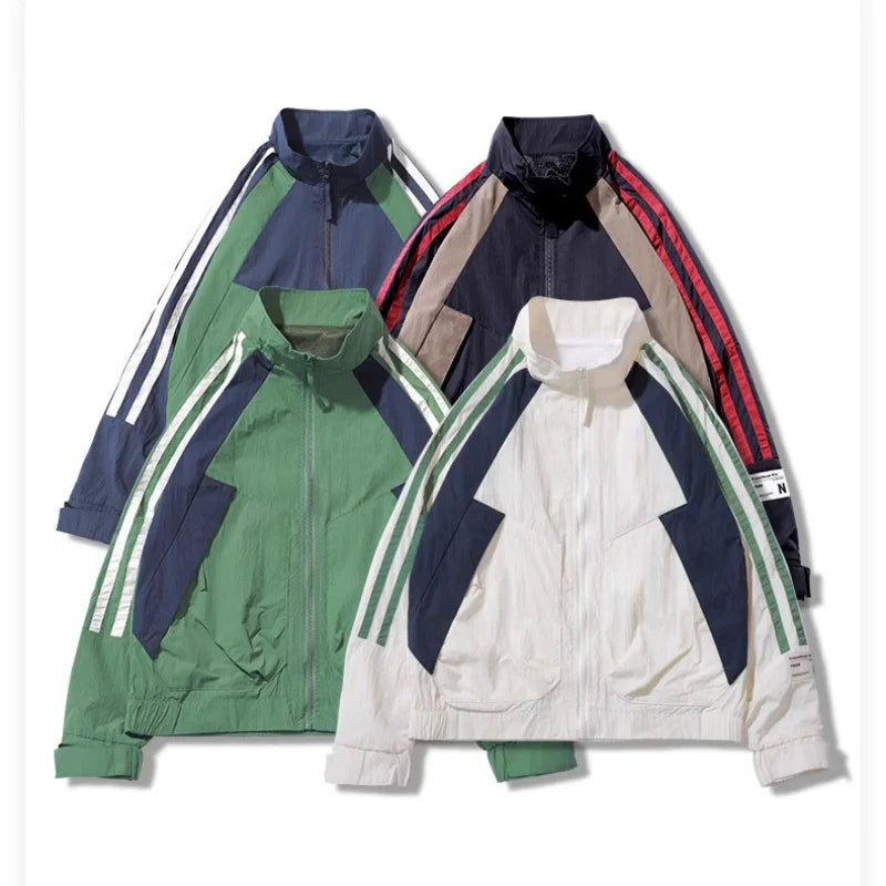 Retro Loose Sports Windbreaker Jacket