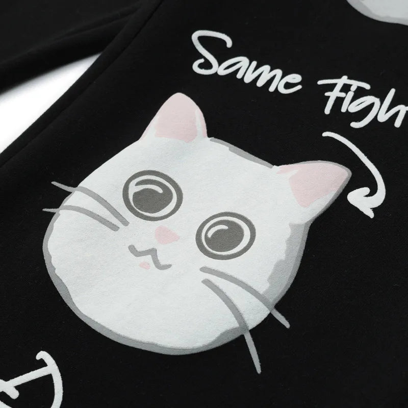 Y2k Baggy Cat Printed Pants