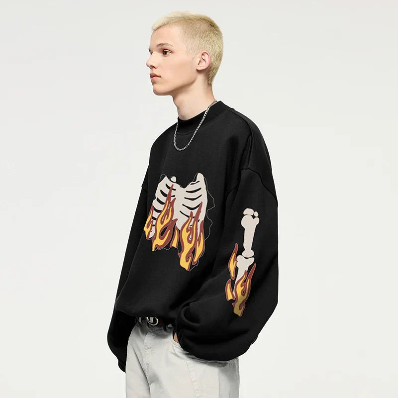 Flaming Skeleton Sweatshirt