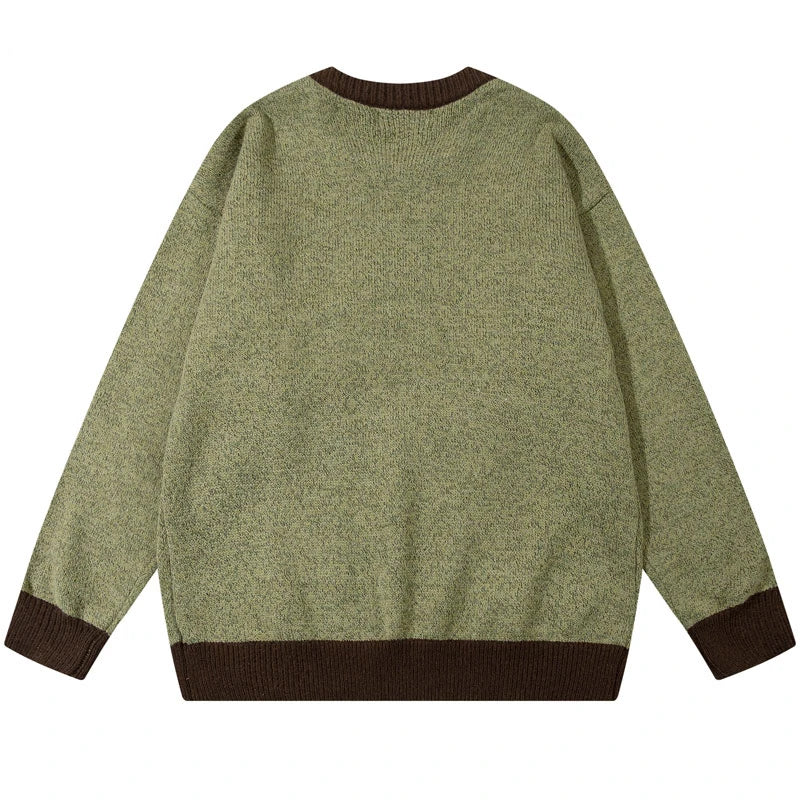 Kawaii Cartoon Dinosaur Knitted Pullover Sweater