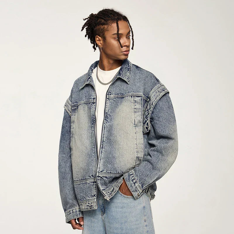 Washed Sandy Denim Jacket