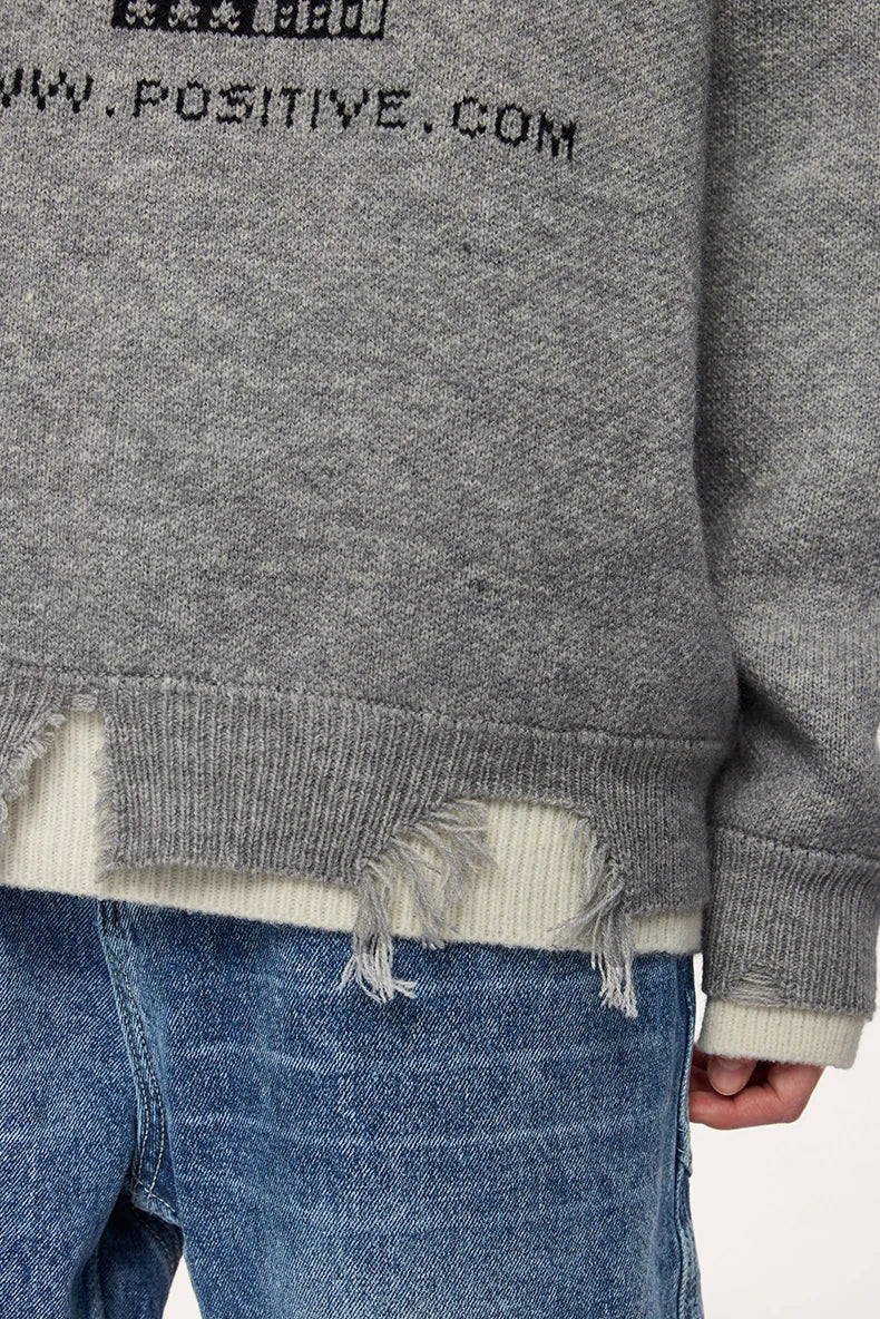 Positive Morning Text Sweater