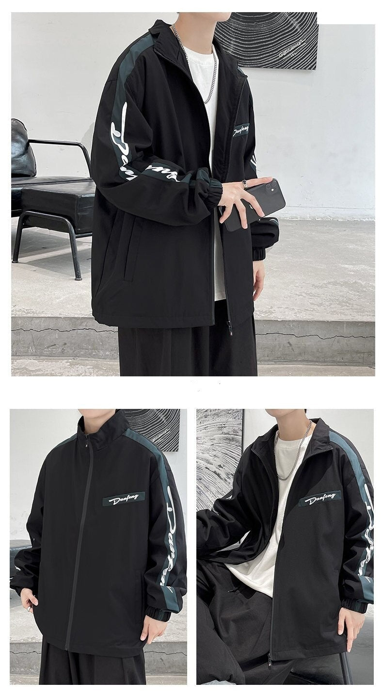 Spring Stand Collar Windbreaker Jacket