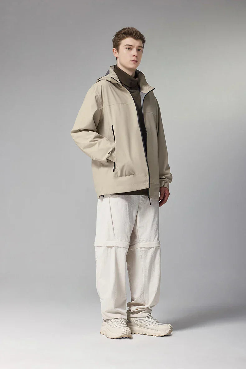 High-Collar Zipper Jacket