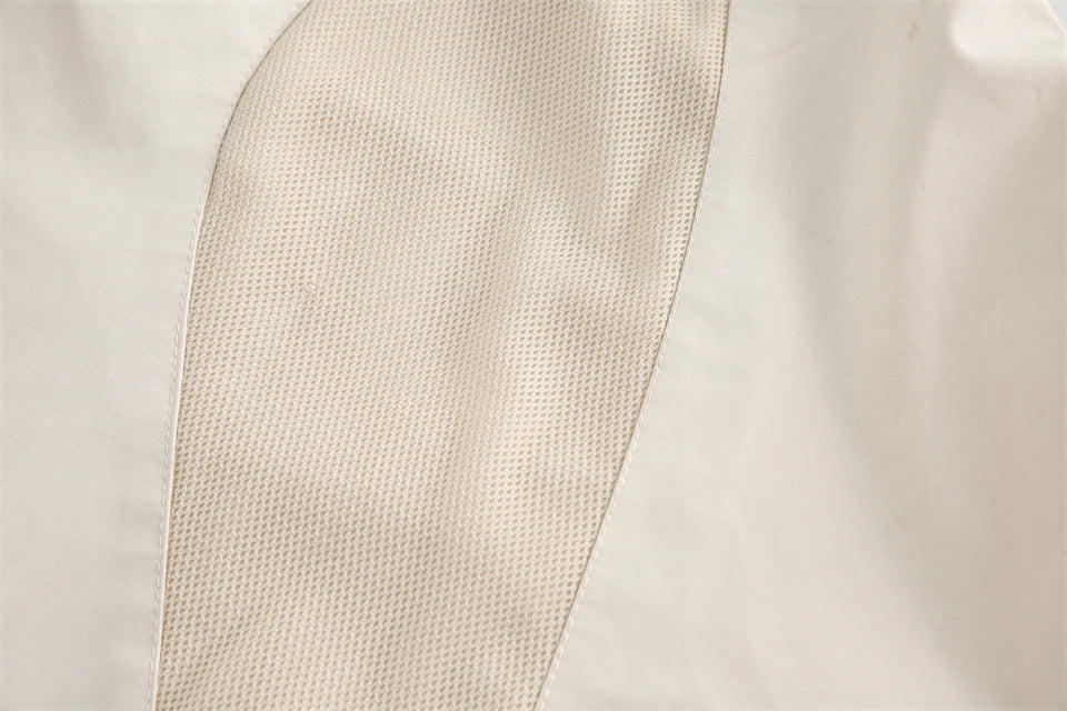 Patchwork Solid Thin Windbreaker Jacket