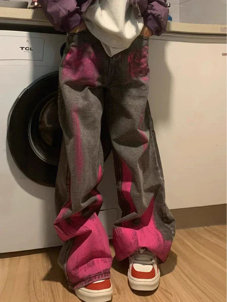 Y2K Baggy Graffiti Denim Jeans