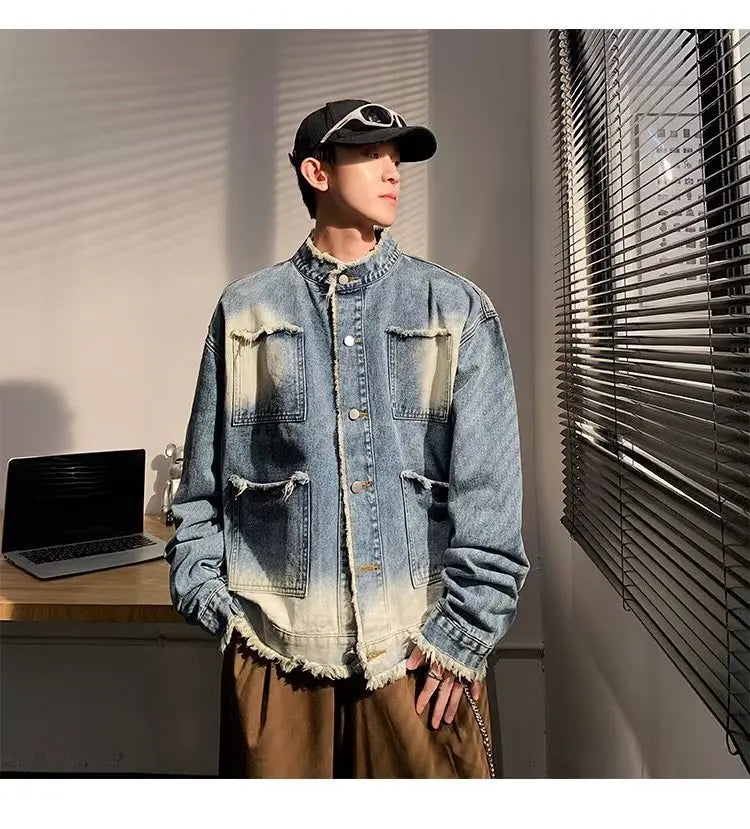 American Style Vintage Retro Cowboy Denim Jacket