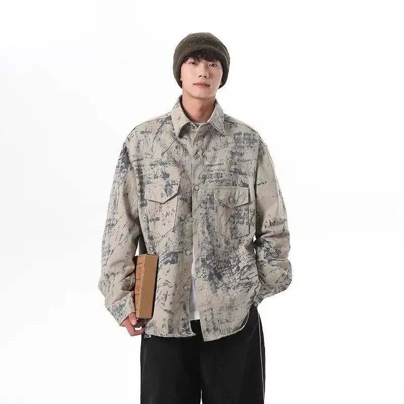 Zenith American High Street Tie Dye Denim Jacket