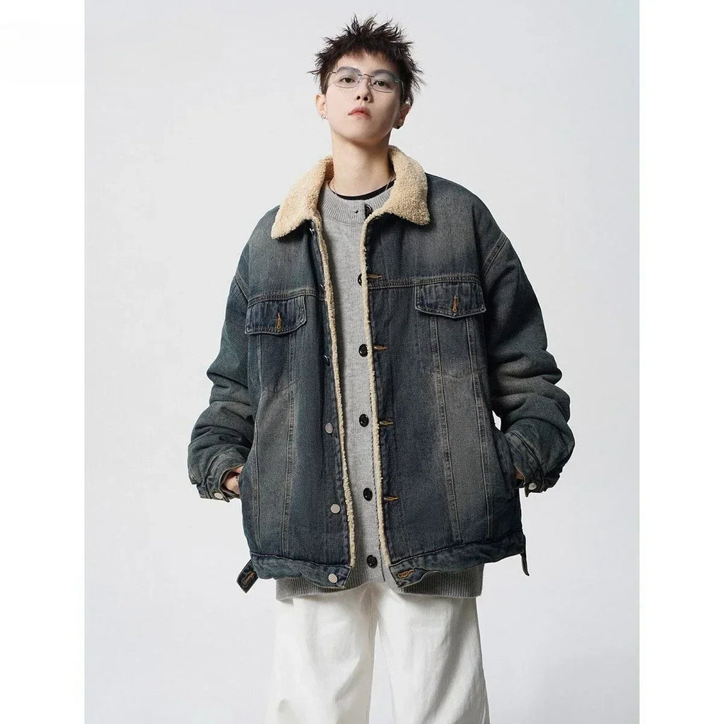 High Quality Thickened Cotton Denim Jacket