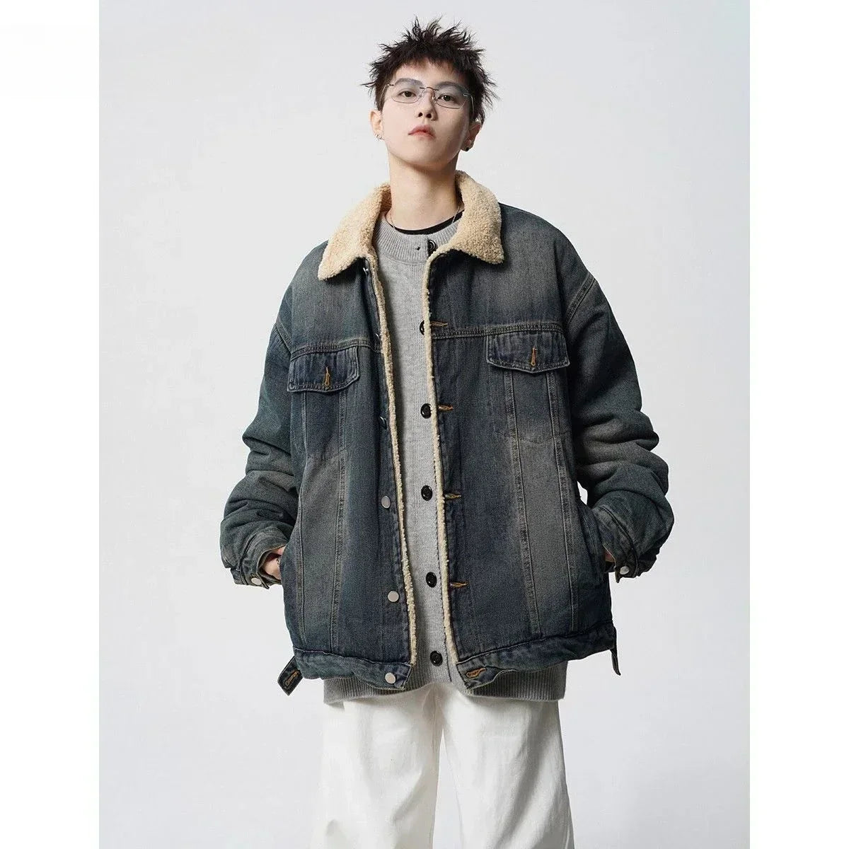 High Quality Thickened Cotton Denim Jacket