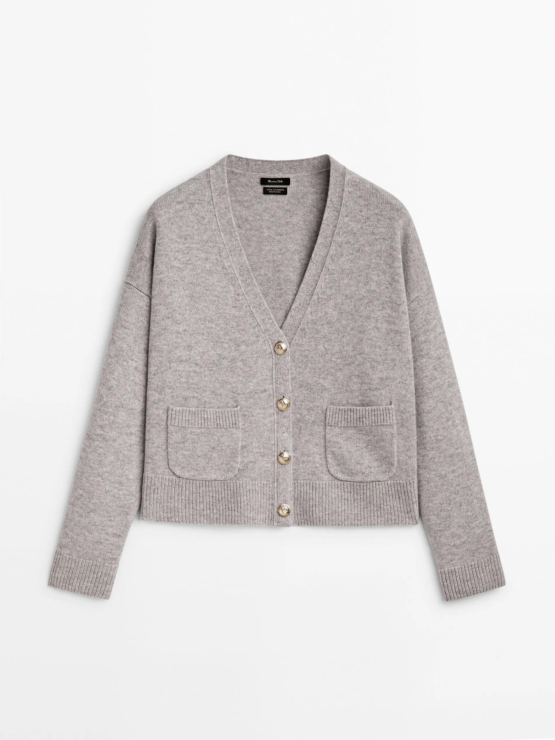 Ethereal Minimalist V-Neck Knitted Cardigan