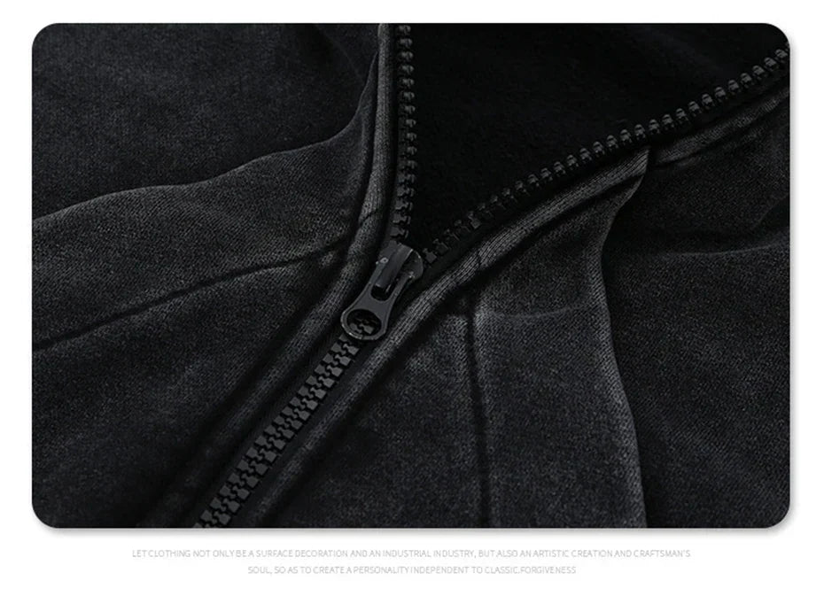 Retro Black Oversized Hoodie