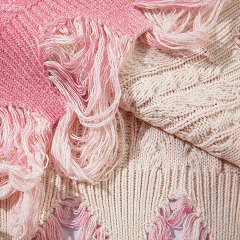 Retro Grunge Knitted Oversize Cardigan Sweater