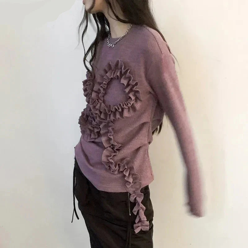 Vintage Grunge Aesthetic Knitted Top