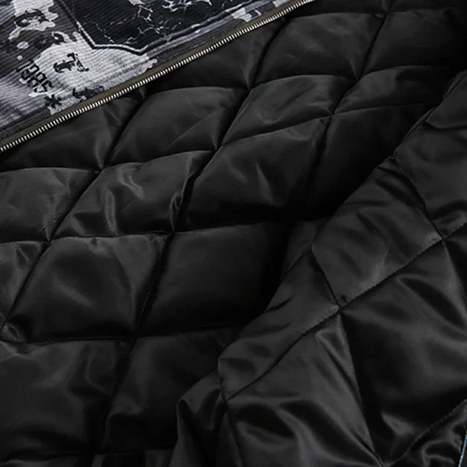 Retro Stripe Puffer Jacket