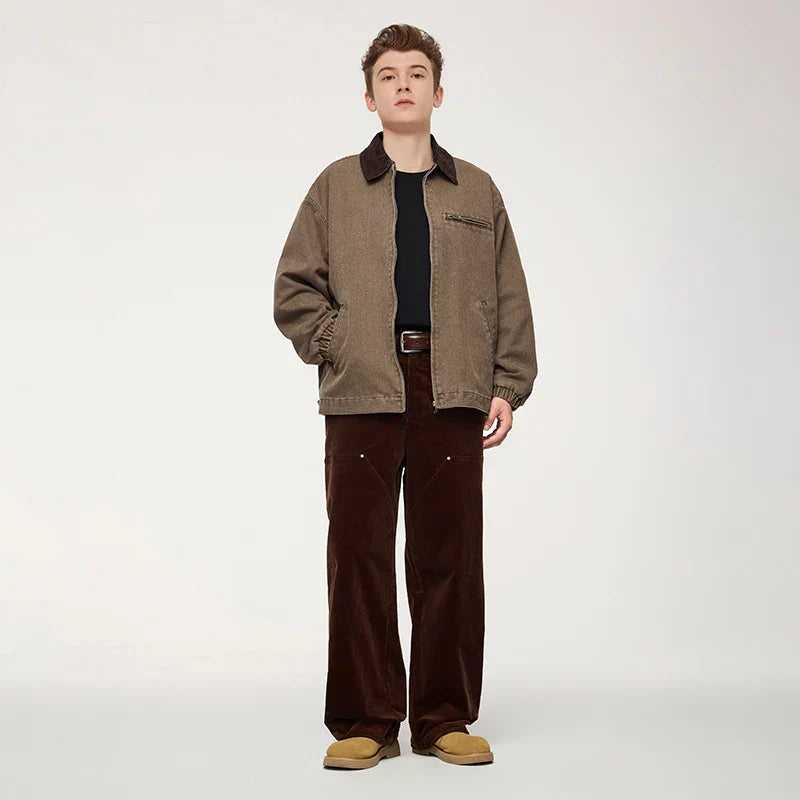 Zip-up Vintage Off Color Jacket