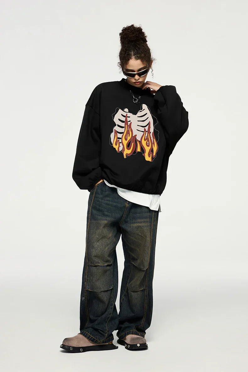 Flaming Skeleton Sweatshirt