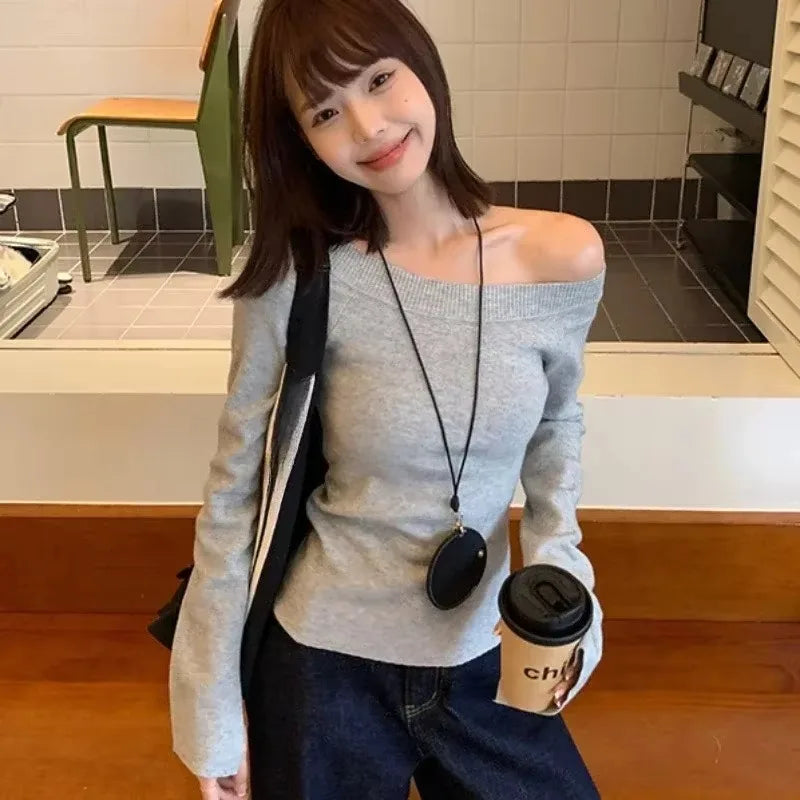 Off-Shoulder Elegance Sweater