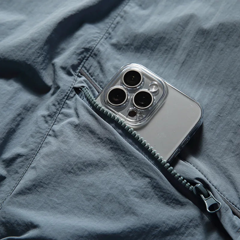 Sporty Half-Zip Windbreaker Jacket